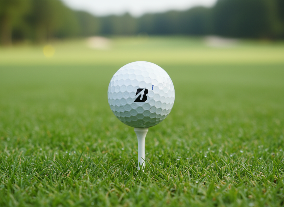 Bridgestone Tour B Golf Ball on Tee